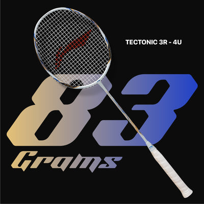 Li-Ning Tectonic 3R Strung Badminton Racquet (White / Gold / Blue)