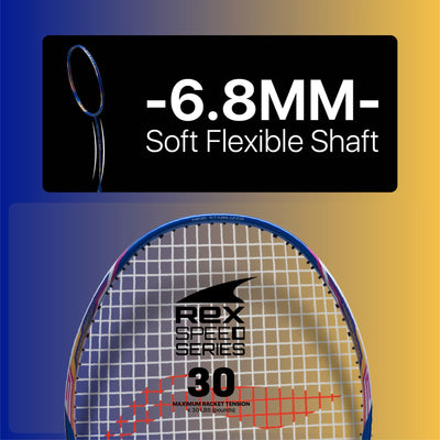 Li-Ning Tectonic 3R Strung Badminton Racquet (Blue / Gold / Pink)