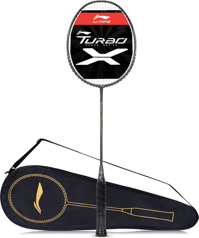 Li-Ning Turbo X 50 G5 Strung Badminton Racket (Black,Gold) Strung Badminton Racquet (Black / Gold)