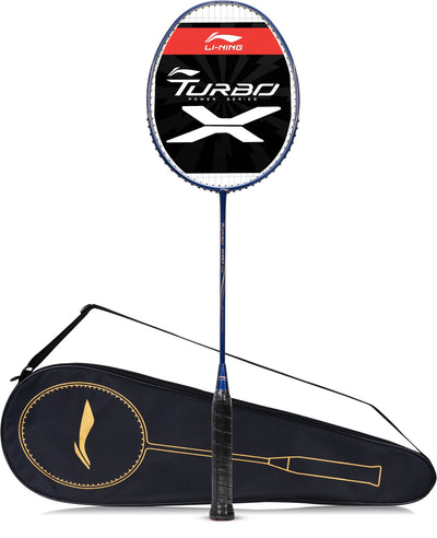 Li-Ning Turbo X 60 G5 Strung Badminton Racket (Navy, Gold) Strung Badminton Racquet (Blue / Gold)