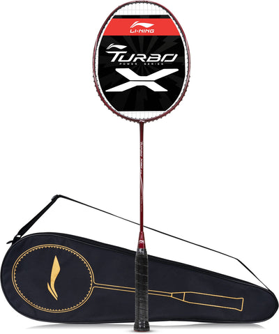 Li-Ning Turbo X 60 G5 Strung Badminton Racket (Red, White) Strung Badminton Racquet (Red / White)
