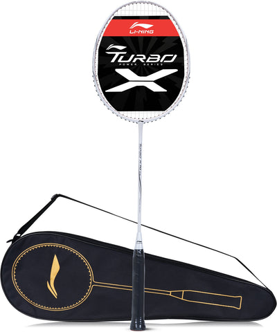 Li-Ning Turbo X 70 G5 Strung Badminton Racket (White, Black) Strung Badminton Racquet (White / Black)