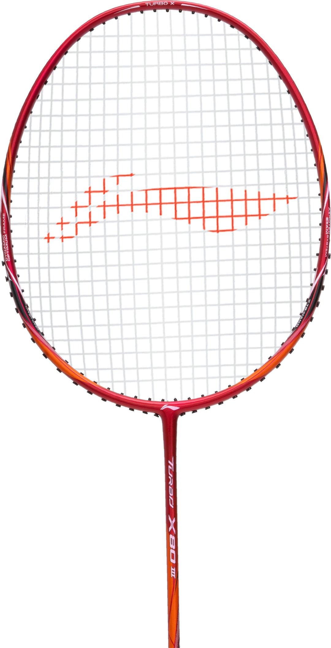 Li-Ning Turbo X 80 III Strung Badminton Racket (Red, Copper) Strung Badminton Racquet (Red / Brown)