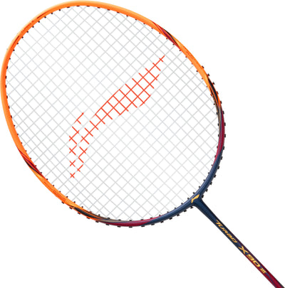 Li-Ning Turbo X 90 III Strung Badminton Racket (Navy, Orange) Strung Badminton Racquet (Blue / Orange)