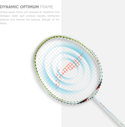 Li-Ning Wind Lite 700 Strung Badminton Racquet (White / Red)