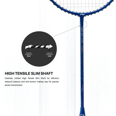 Li-Ning Wind Lite Stealth Strung Badminton Racquet (Blue / Grey)