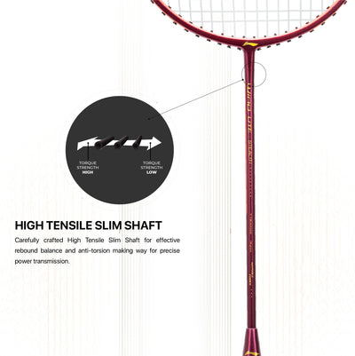 Li-Ning Wind Lite Stealth Strung Badminton Racquet (Purple / Orange)