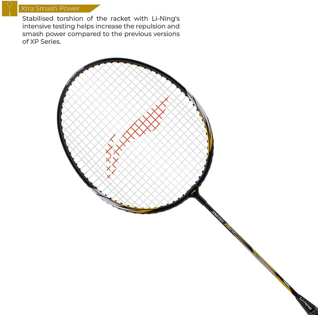 XP-IV Strung Badminton Racket With Free Head Cover | Pack of 15 Grip