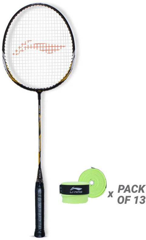 XP-IV Strung Badminton Racket With Free Head Cover | Pack of 13 Grip