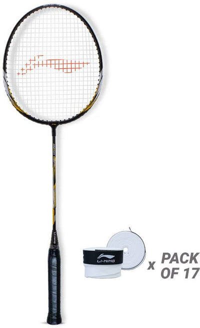 XP-IV Strung Badminton Racket With Free Head Cover | Pack of 17 Grip