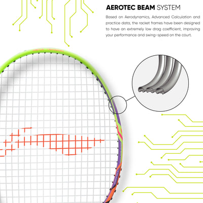 Li-Ning Turbo 99 Strung Badminton Racquet (Black / Green)