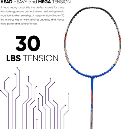 Li-Ning Turbo 99 Unstrung Badminton Racquet (Blue / Black)