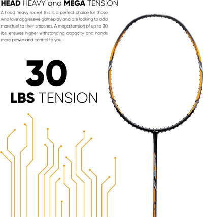 Li-Ning Turbo 99 Unstrung Badminton Racquet (Black / Gold)