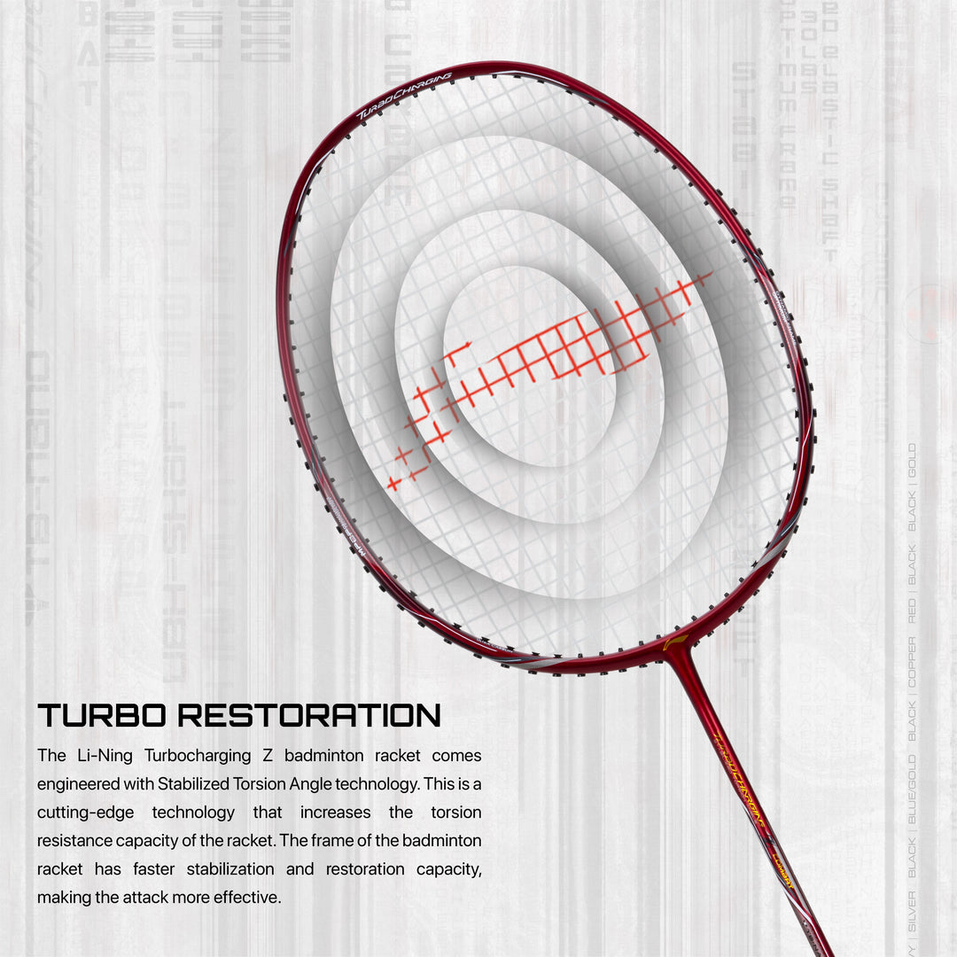 Li-Ning Turbo Charging Z Combat Strung Badminton Racquet (Red / Black)