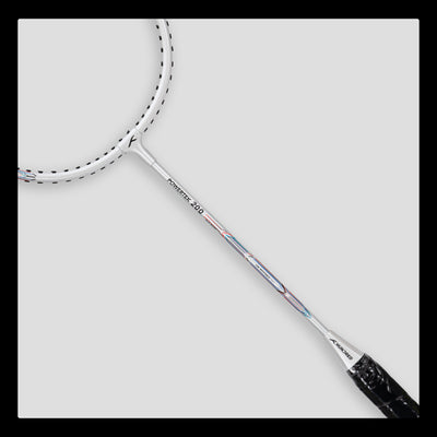 Hundred POWERTEK 200 Strung Badminton Racquet (White)