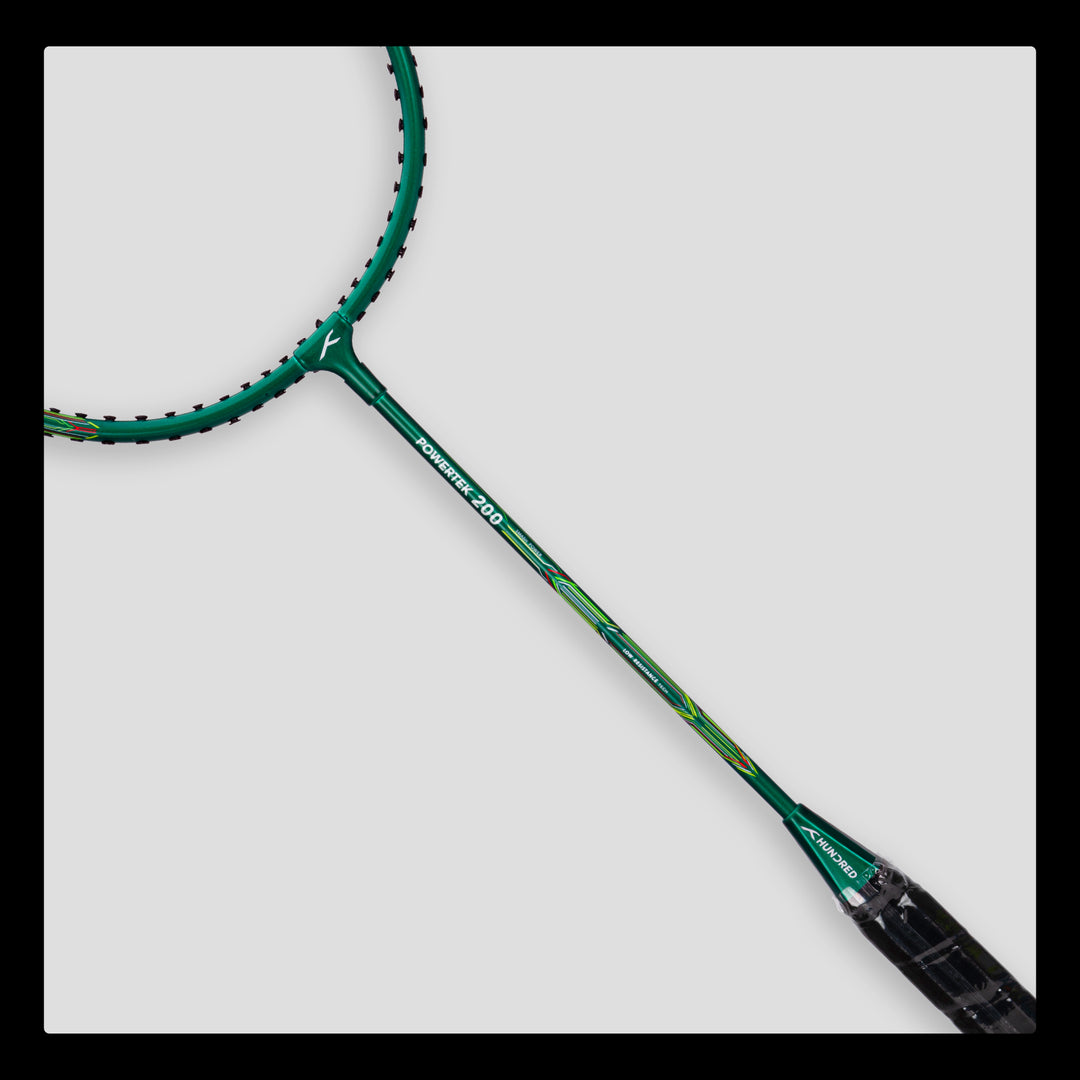 Hundred POWERTEK 200 Strung Badminton Racquet (Green)