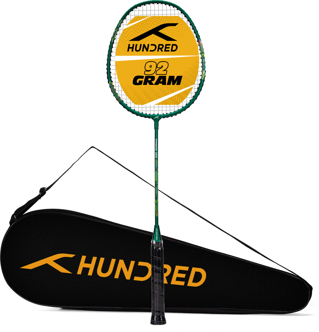 Hundred POWERTEK 200 Strung Badminton Racquet (Green)