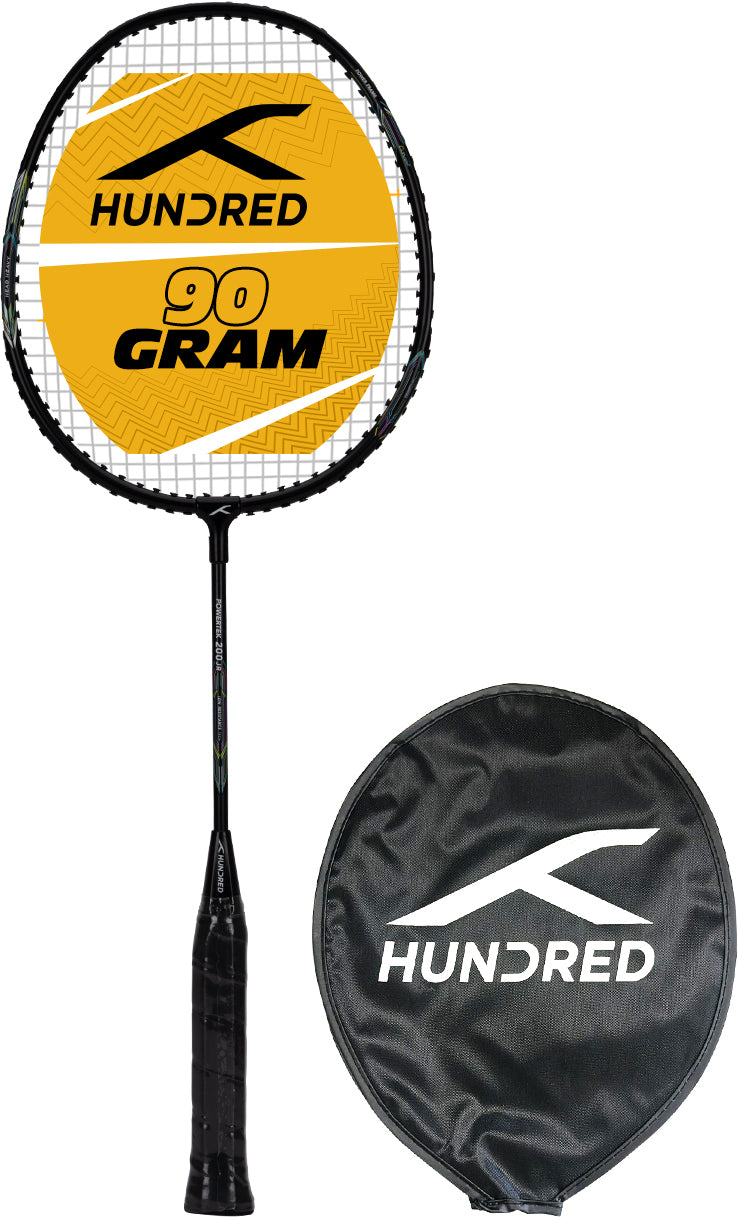 Hundred POWERTEK 200 JR Strung Badminton Racquet (Black)