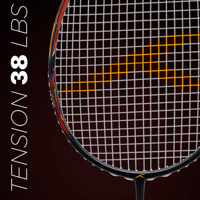 Hundred Atomic X 38 PWR Power Multiplier Strung Badminton Racquet (Black / Grey)