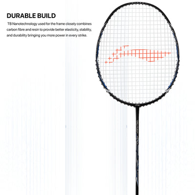 Li-Ning Blaze 100 Strung Badminton Racquet (Black / Silver / Blue)