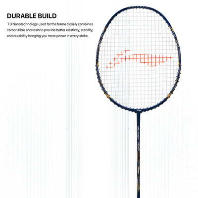 Li-Ning Blaze 100 Strung Badminton Racquet (Blue / White / Gold)