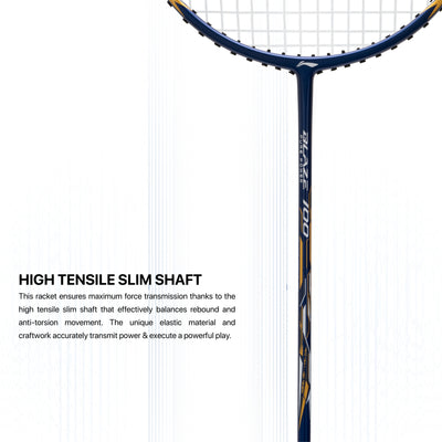 Li-Ning Blaze 100 Strung Badminton Racquet (Blue)