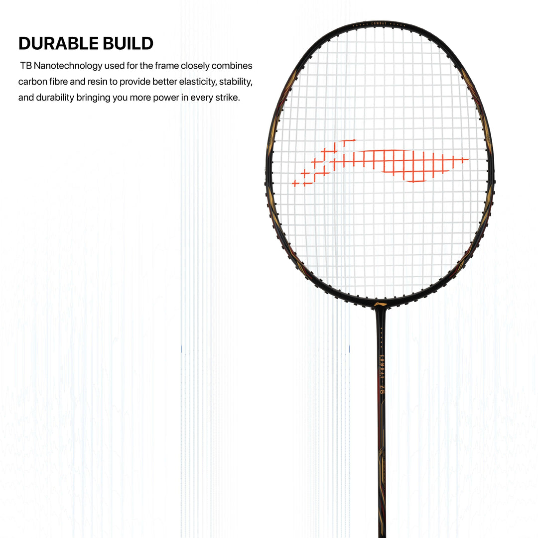 Li-Ning Combat Z8 Strung Badminton Racquet (Black / Gold / Red)