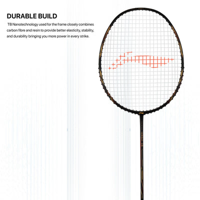 Li-Ning Combat Z8 Strung Badminton Racquet (Black / Gold / Red)