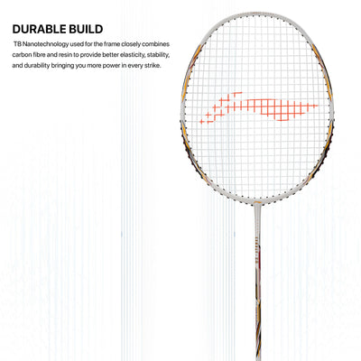 Li-Ning Combat Z8 Strung Badminton Racquet (White / Gold / Red)