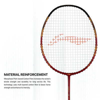 Li-Ning Combat Z8 Strung Badminton Racquet (Red / Black / Gold)