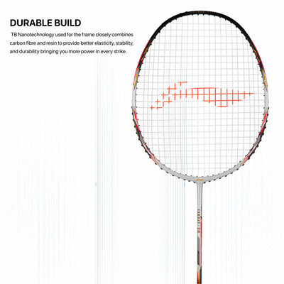 Li-Ning Combat Z8 Strung Badminton Racquet (Orange / White / Black)