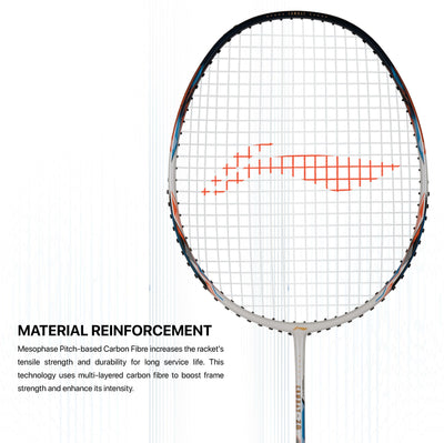 Li-Ning Combat Z8 Strung Badminton Racquet (Blue / Black / White)