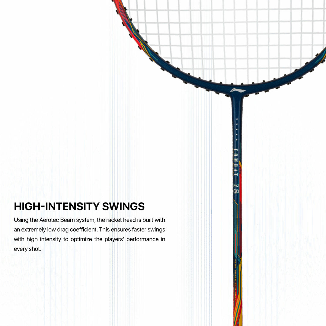 Li-Ning Combat Z8 Strung Badminton Racquet (Yellow / Blue / Red)