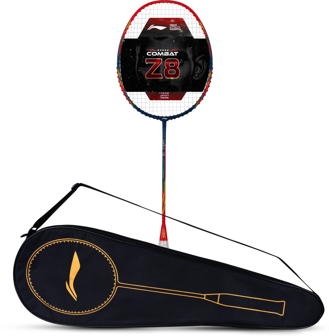 Li-Ning Combat Z8 Strung Badminton Racquet (Yellow / Blue / Red)