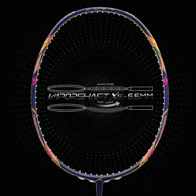 Hundred Flutter S Ctrl Superior Control Slim Shaft Strung Badminton Racquet (Blue / Yellow)