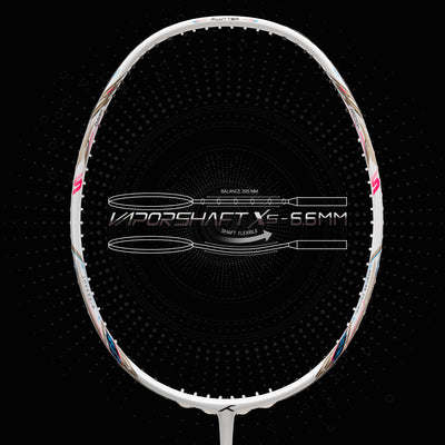 Hundred Flutter S Ctrl Superior Control Slim Shaft Strung Badminton Racquet (White / Black)