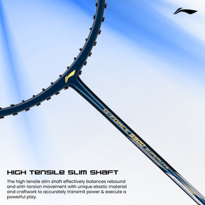 Li-Ning G-Force 5900 Superlite / 79 grams / G6 Unstrung Badminton Racquet (Blue / Gold / White)