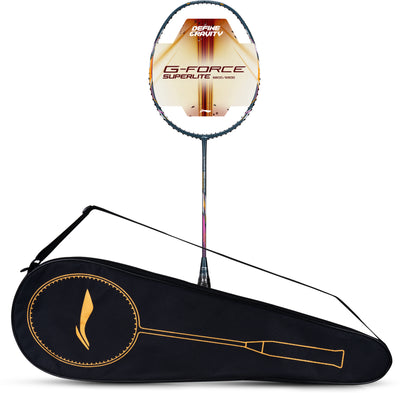 Li-Ning G-Force 5900 Superlite Strung Badminton Racquet (Grey / Silver / Pink)