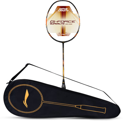 Li-Ning G-Force 5900 Superlite Strung Badminton Racquet (Black / Gold)