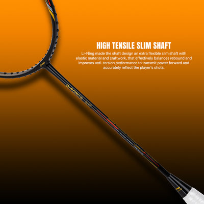 Li-Ning G-Force X5 Strung Badminton Racquet (Black / Orange)