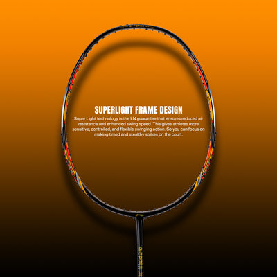 Li-Ning G-Force X5 Strung Badminton Racquet (Black / Orange)