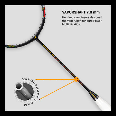 Hundred Power Surge 20 Strung Badminton Racquet (Black)