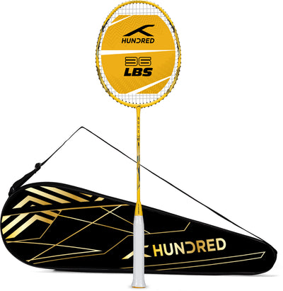 Hundred ROCK 79 Strung Badminton Racquet (Yellow)