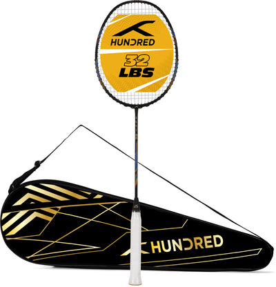 Hundred ROCK 88 Strung Badminton Racquet (Black)