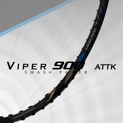 Hundred VIPER 900 Shot Power Amplifier Unstrung Badminton Racquet (Black / Blue)