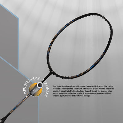 Hundred VIPER 900 Shot Power Amplifier Strung Badminton Racquet (Black / Blue)