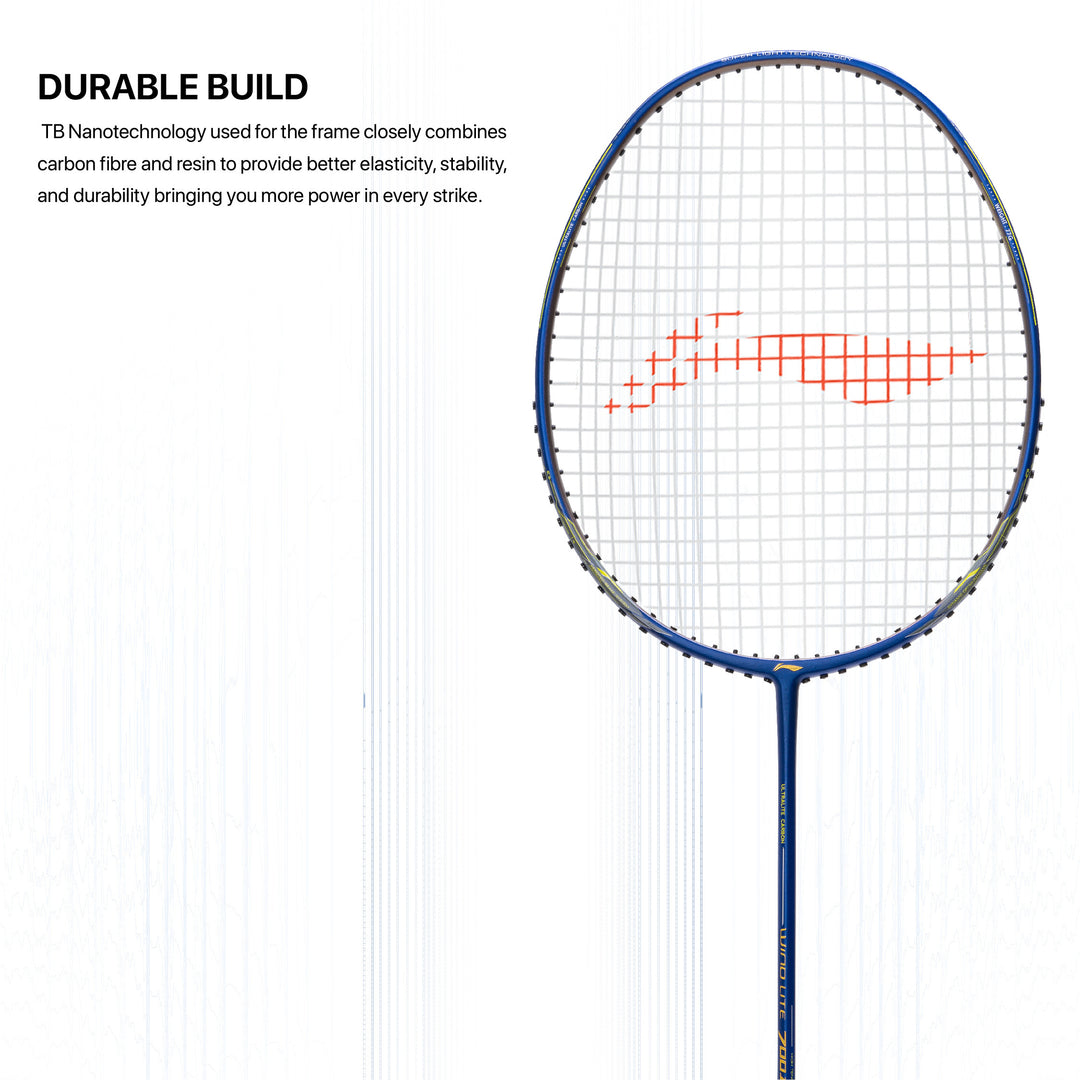 Li-Ning Wind Lite 700 II Strung Badminton Racquet (Blue / Brown)