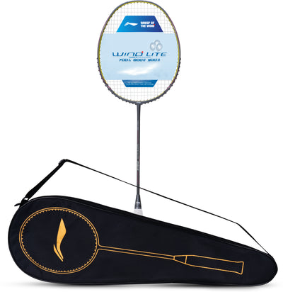 Li-Ning Wind Lite 700 II Strung Badminton Racquet (Grey / Yellow)