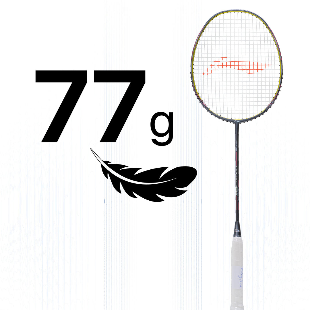 Li-Ning Wind Lite 700 II Strung Badminton Racquet (Grey / Yellow)