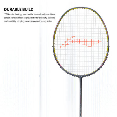 Li-Ning Wind Lite 700 II Strung Badminton Racquet (Grey / Yellow)